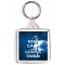 Keep Calm and Love a Swan - Square Keyring