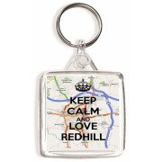 Keep Calm and Love Redhill - Square Keyring