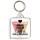 Keep Calm and Love a Milkshake - Square Keyring
