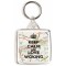 Keep Calm and Love Woking - Square Keyring
