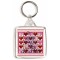 Keep Calm and Love Quilting - Square Keyring