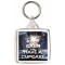 Keep Calm and Have a Cupcake - Square Keyring