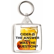 Cider is the Answer What was the Question? - Square Keyring
