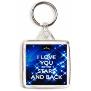 I Love You to the Stars and Back - Square Keyring