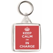 Keep Calm I'm in Charge - Square Keyring