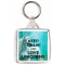 Keep Calm and Love Unicorns - Square Keyring