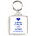Keep Calm and Love Ferrets - Square Keyring