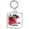 Zombies Eat Brains. So You're Safe! - Square Keyring