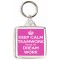 Keep Calm Teamwork Makes the Dream Work - Square Keyring