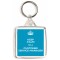 Keep Calm I'm a Customer Service Manager - Square Keyring