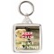 Keep Calm and be My Valentine - Square Keyring