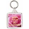 Keep Calm and be My Valentine - Square Keyring