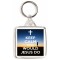 Keep Calm What Would Jesus Do - Square Keyring