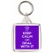 Keep Calm and Deal with It - Square Keyring