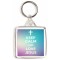 Keep Calm and Love Jesus - Square Keyring