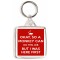 Okay, So a Monkey can do this Job But I was Here First - Square Keyring