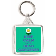 Keep Calm I'm the Head Gardener - Square Keyring