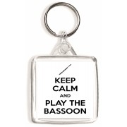 Keep Calm and Play the Bassoon - Square Keyring