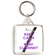 Keep Calm and Play Clarinet - Square Keyring