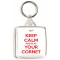 Keep Calm and Play Your Cornet - Square Keyring