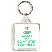 Keep Calm I'm a Computer Engineer - Square Keyring