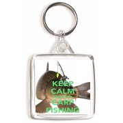 Keep Calm and Love Carp Fishing - Square Keyring