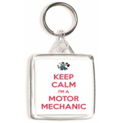 Keep Calm I'm a Motor Mechanic - Square Keyring