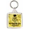 Keep Calm Love Scrambled Eggs - Square Keyring