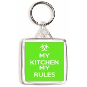 My Kitchen My Rules - Square Keyring