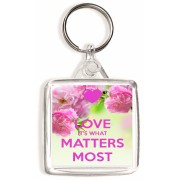 Love It's What Matters Most - Square Keyring