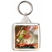 Keep Calm I'm a Criminologist - Square Keyring