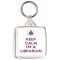 Keep Calm I'm a Librarian - Square Keyring