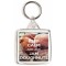 Keep Calm and Love Jam Doughnuts - Square Keyring