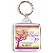 Happy Mother's Day A man's is from sun to sun but a mother's work is never done. - Square Keyring