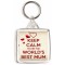 Keep Calm You're the World's Best Mum - Square Keyring