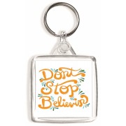 Don't Stop Believing - Square Keyring