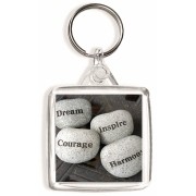 Dream Inspire Courage Harmony - Square Keyring