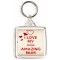I Love My Super Amazing Mum - Square Keyring
