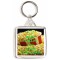 Keep Calm and Love Popcorn - Square Keyring