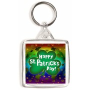 Happy St. Patrick's Day! - Square Keyring
