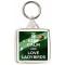 Keep Calm and Love Ladybirds - Square Keyring