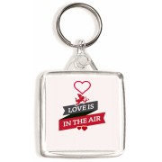 Love is in the Air - Square Keyring