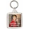Keep Calm and Listen to Mozart - Square Keyring
