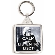 Keep Calm and Listen to Liszt - Square Keyring