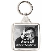 Keep Calm and Listen to Shostakovich - Square Keyring
