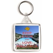 Keep Calm and Love Mallorca - Square Keyring