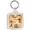 Keep Calm and Love a Cornish Pasty - Square Keyring