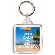 Keep Calm and Love Las Palmas - Square Keyring