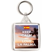 Keep Calm and Love La Palma - Square Keyring