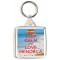 Keep Calm and Love Menorca - Square Keyring